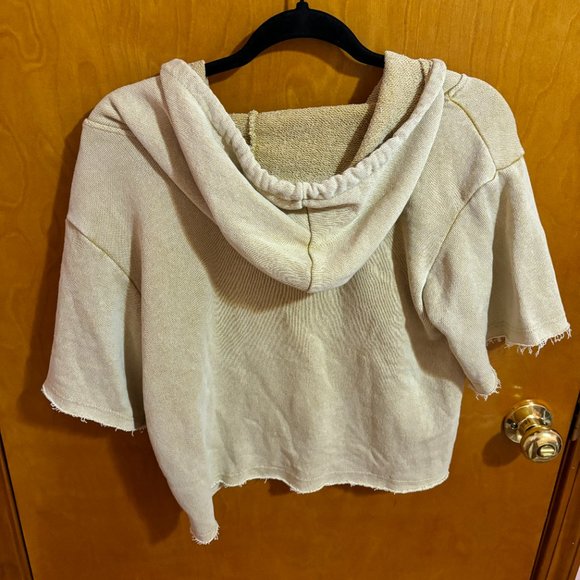 Dont Ask Why Sweater‎ Womens Medium Cream Long Sleeve Drawstring Pullover Hoodie - Picture 8 of 13